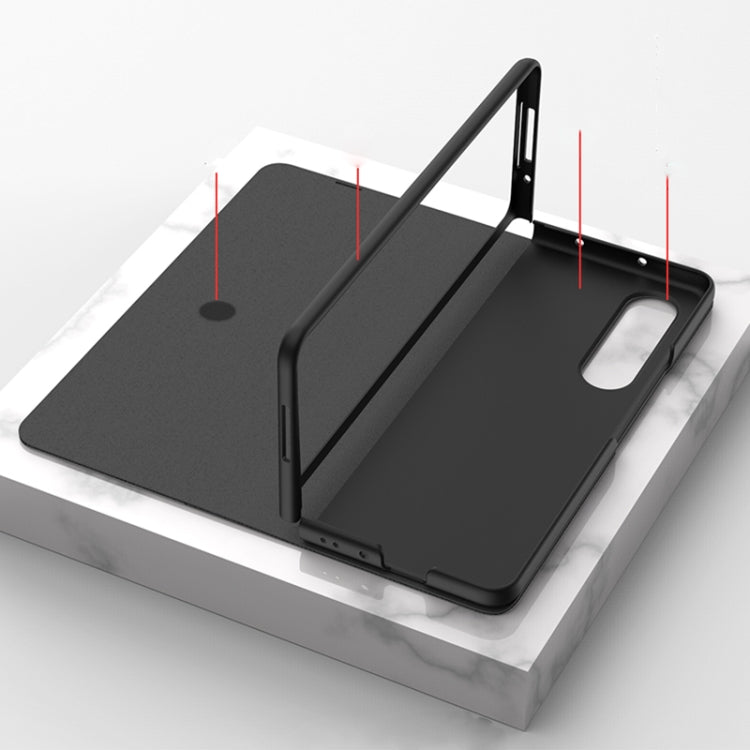 For Samsung Galaxy Z Fold3 5G GKK Ultra-thin Horizontal Flip Leather Phone Case with Pen Slot(Silver) - Galaxy Phone Cases by GKK | Online Shopping UK | buy2fix