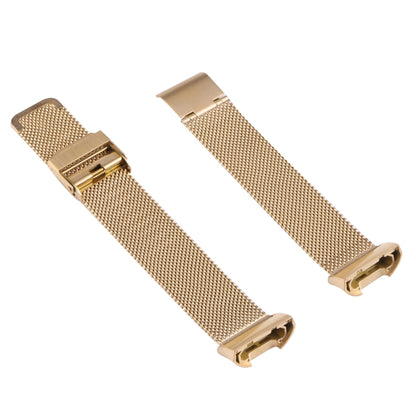 For Fitbit Charge 4 Double Insurance Buckle Milanese Watch Band(Gold) - Watch Bands by buy2fix | Online Shopping UK | buy2fix