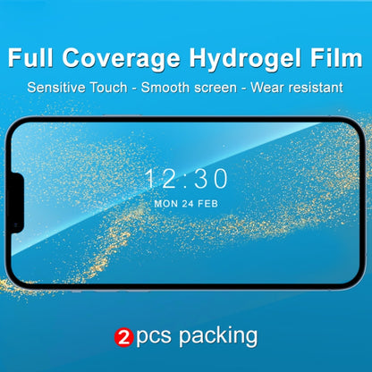 For iPhone 13 mini 2pcs IMAK Curved Full Screen Hydrogel Film Front Protector - iPhone 13 mini Tempered Glass by imak | Online Shopping UK | buy2fix