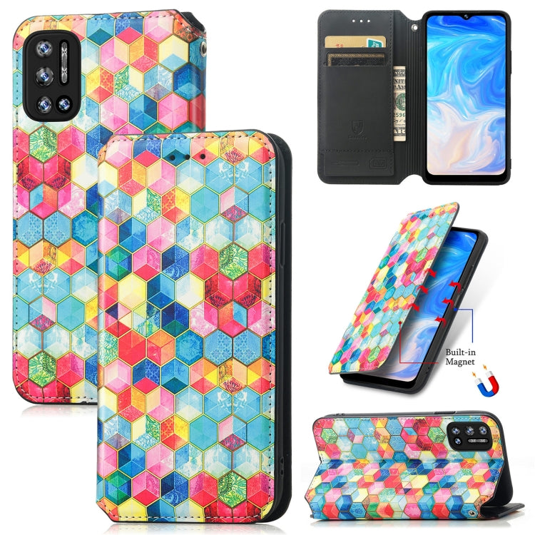 For Doogee N40 Pro CaseNeo Colorful Magnetic Leather Case with Holder & Card Slot & Wallet(Magic Space) - More Brand by buy2fix | Online Shopping UK | buy2fix