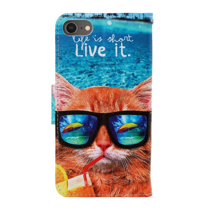 For iPhone SE 2022 / SE 2020 / 8 / 7 3D Colored Drawing Horizontal Flip PU Leather Case with Holder & Card Slots & Wallet(Underwater Cat) - iPhone SE 2022 / 2020 / 8 / 7 Cases by LC.IMEEKE | Online Shopping UK | buy2fix