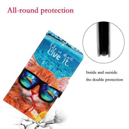 For iPhone SE 2022 / SE 2020 / 8 / 7 3D Colored Drawing Horizontal Flip PU Leather Case with Holder & Card Slots & Wallet(Underwater Cat) - iPhone SE 2022 / 2020 / 8 / 7 Cases by LC.IMEEKE | Online Shopping UK | buy2fix