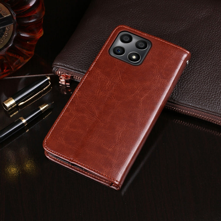 For Huawei Honor X30i idewei Crazy Horse Texture Leather Phone Case with Holder & Card Slots & Wallet(Red) - Honor Cases by idewei | Online Shopping UK | buy2fix