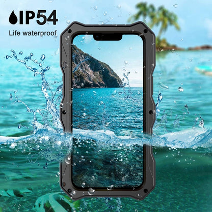 For iPhone 13 Pro Camshield Shockproof Life Waterproof Dustproof Metal Case with Holder (Black) - iPhone 13 Pro Cases by buy2fix | Online Shopping UK | buy2fix