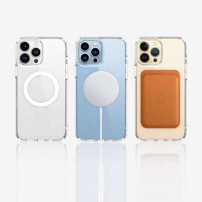For iPhone 13 Pro Crystal Clear Series MagSafe TPU Magnetic Phone Case (Transparent Black) - iPhone 13 Pro Cases by buy2fix | Online Shopping UK | buy2fix