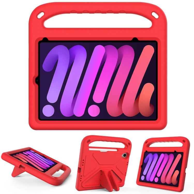 For iPad mini 2024 / mini 6 Handle Portable EVA Shockproof Tablet Case with Triangle Holder(Red) - iPad mini 6 Cases by buy2fix | Online Shopping UK | buy2fix