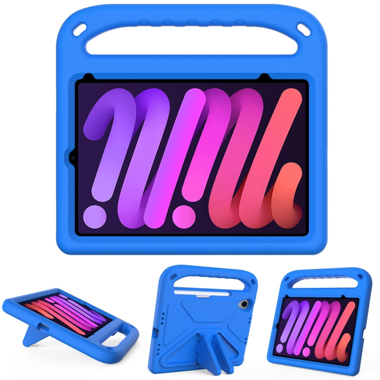 For iPad mini 2024 / mini 6 Handle Portable EVA Shockproof Tablet Case with Triangle Holder(Blue) - iPad mini 6 Cases by buy2fix | Online Shopping UK | buy2fix