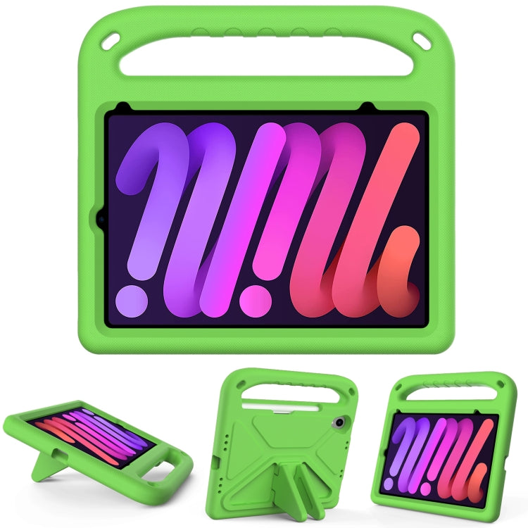 For iPad mini 2024 / mini 6 Handle Portable EVA Shockproof Tablet Case with Triangle Holder(Green) - iPad mini 6 Cases by buy2fix | Online Shopping UK | buy2fix
