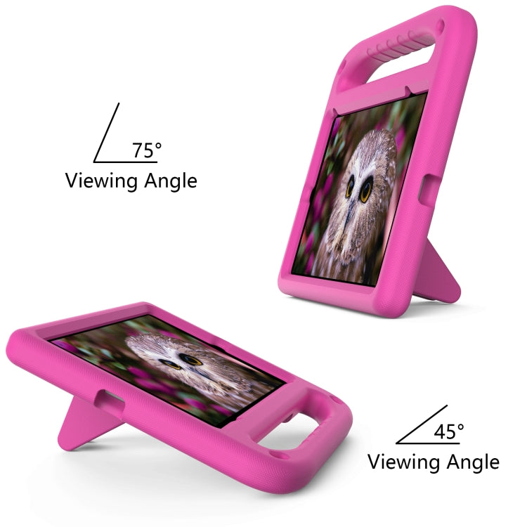 For iPad mini 2024 / mini 6 Handle Portable EVA Shockproof Tablet Case with Triangle Holder(Rose Red) - iPad mini 6 Cases by buy2fix | Online Shopping UK | buy2fix