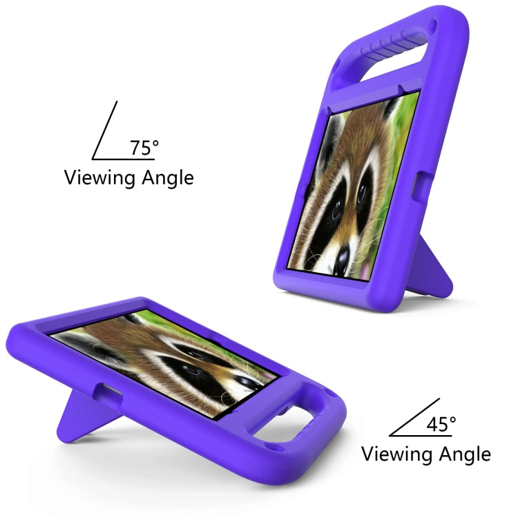 For iPad mini 2024 / mini 6 Handle Portable EVA Shockproof Tablet Case with Triangle Holder(Purple) - iPad mini 6 Cases by buy2fix | Online Shopping UK | buy2fix