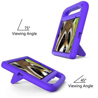 For iPad mini 2024 / mini 6 Handle Portable EVA Shockproof Tablet Case with Triangle Holder(Purple) - iPad mini 6 Cases by buy2fix | Online Shopping UK | buy2fix