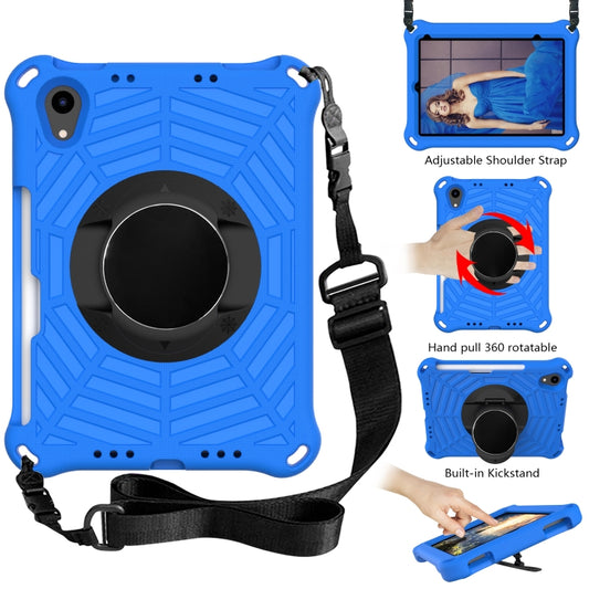 For iPad mini 2024 / mini 6 Spider King EVA Tablet Case with Shoulder Strap & Holder & Pen Slot(Blue) - iPad mini 6 Cases by buy2fix | Online Shopping UK | buy2fix
