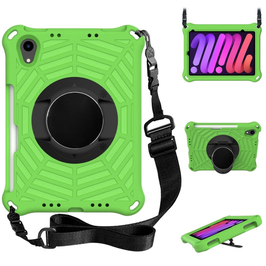 For iPad mini 2024 / mini 6 Spider King EVA Tablet Case with Shoulder Strap & Holder & Pen Slot(Green) - iPad mini 6 Cases by buy2fix | Online Shopping UK | buy2fix