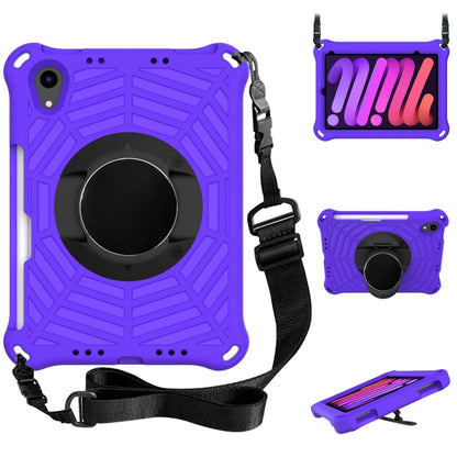 For iPad mini 2024 / mini 6 Spider King EVA Tablet Case with Shoulder Strap & Holder & Pen Slot(Purple) - iPad mini 6 Cases by buy2fix | Online Shopping UK | buy2fix