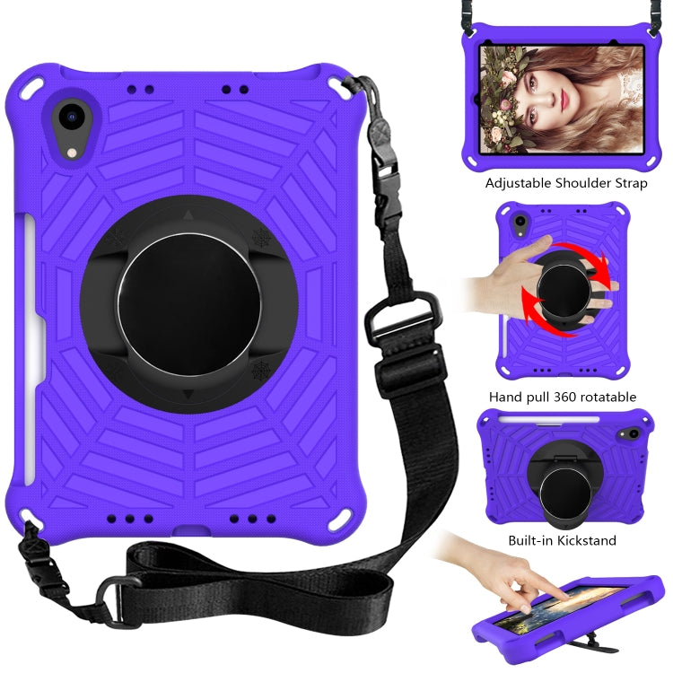 For iPad mini 2024 / mini 6 Spider King EVA Tablet Case with Shoulder Strap & Holder & Pen Slot(Purple) - iPad mini 6 Cases by buy2fix | Online Shopping UK | buy2fix