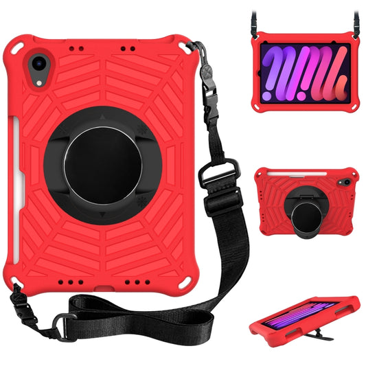 For iPad mini 2024 / mini 6 Spider King EVA Tablet Case with Shoulder Strap & Holder & Pen Slot(Red) - iPad mini 6 Cases by buy2fix | Online Shopping UK | buy2fix