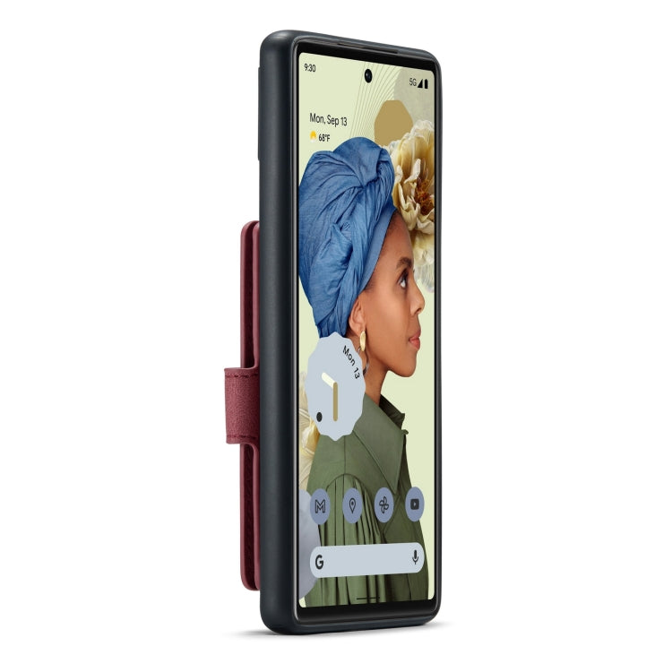 For Google Pixel 6 Pro JEEHOOD Retro Magnetic Detachable Phone Protective Case(Red) - Google Cases by JEEHOOD | Online Shopping UK | buy2fix