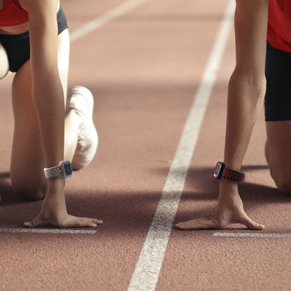 Shockproof PC Protective Case For Apple Watch Series 9 / 8 / 7 41mm(Black + Red) by buy2fix