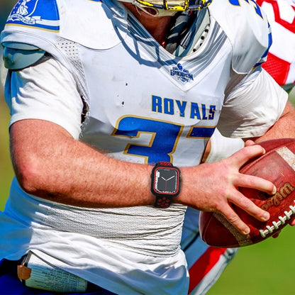 Shockproof PC Protective Case For Apple Watch Series 9 / 8 / 7 41mm(Black + Red) by buy2fix