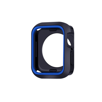 Two-color Shockproof Protective Case For Apple Watch Series 9 / 8 / 7 41mm(Blue) - Watch Cases by buy2fix | Online Shopping UK | buy2fix