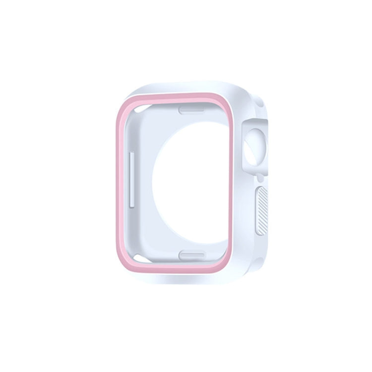 Two-color Shockproof Protective Case For Apple Watch Series 9 / 8 / 7 41mm(Light Pink) - Watch Cases by buy2fix | Online Shopping UK | buy2fix