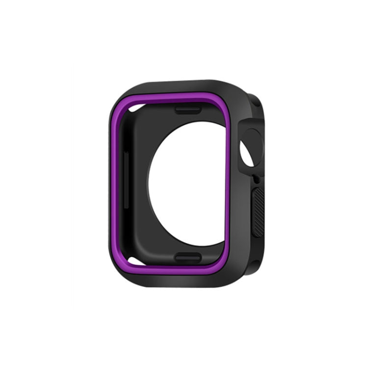 Two-color Shockproof Protective Case For Apple Watch Series 9 / 8 / 7 41mm(Purple) - Watch Cases by buy2fix | Online Shopping UK | buy2fix