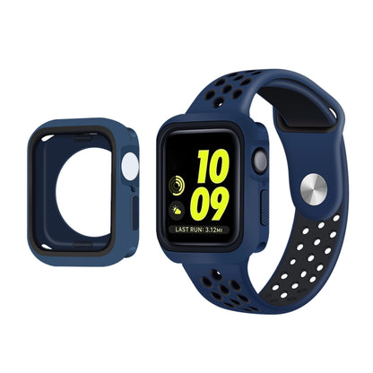 Two-color Shockproof Protective Case For Apple Watch Series 9 / 8 / 7 45mm(Navy Blue) - Watch Cases by buy2fix | Online Shopping UK | buy2fix