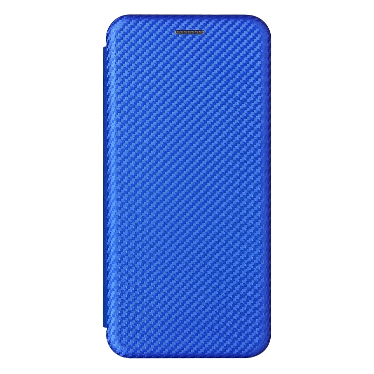 For Blackview Oscal C20 Carbon Fiber Texture Horizontal Flip Leather Phone Case with Card Slot(Blue) - More Brand by buy2fix | Online Shopping UK | buy2fix