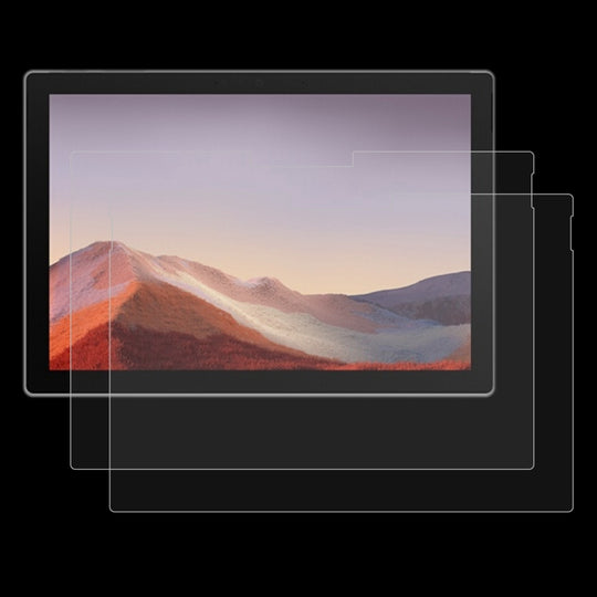 2 PCS/Pack For Microsoft Surface Pro 8 /  Pro X 9H 2.5D Explosion-proof Tempered Tablet Glass Film