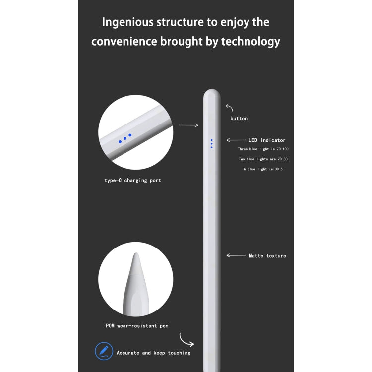 JT17 Universal Active Capacitive Pen for Mobile Phones and Tablets(White) - Stylus Pen by buy2fix | Online Shopping UK | buy2fix