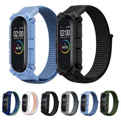 For Xiaomi Mi Band 6 / 5 / 4 / 3 Armor Nylon Strap Watch Band(Dark Black) - Watch Bands by buy2fix | Online Shopping UK | buy2fix