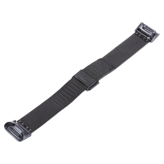 For Fitbit Charge 5 Milan Steel Double Buckles Strap Watch Band(Black) by buy2fix