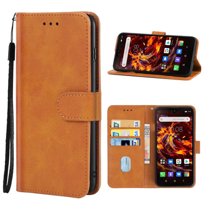 Leather Phone Case For Blackview BV6900(Brown) - More Brand by buy2fix | Online Shopping UK | buy2fix