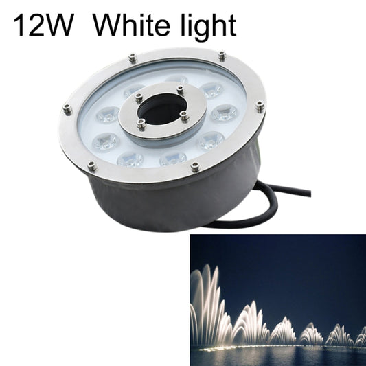 12W Landscape Ring LED Aluminum Alloy Underwater Fountain Light(White Light) - Underwater Lights by buy2fix | Online Shopping UK | buy2fix