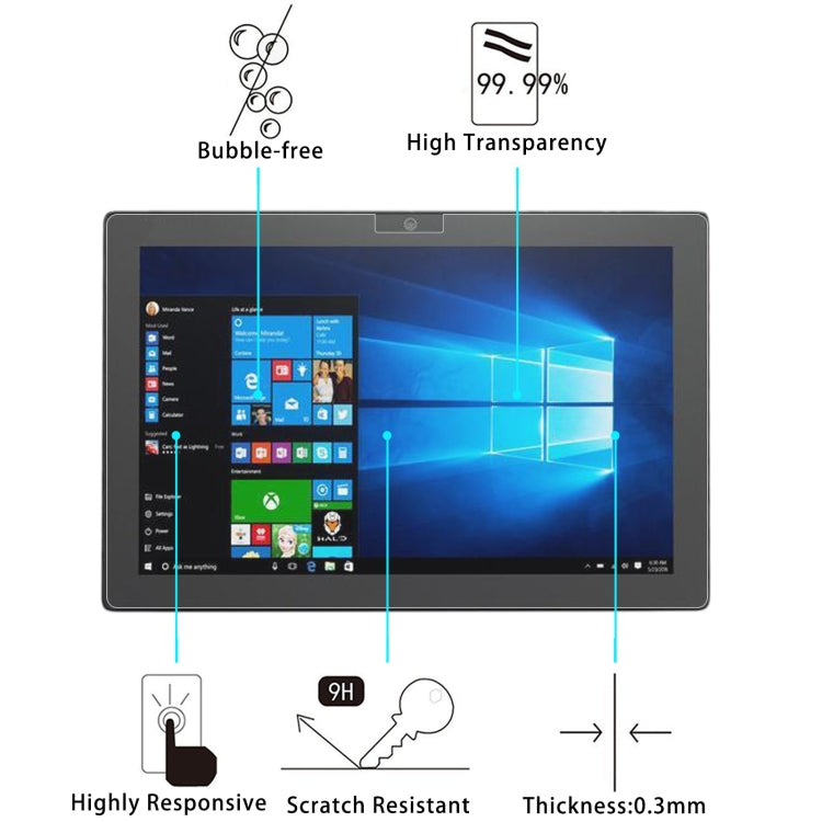 2 PCS 9H 2.5D Explosion-proof Tempered Tablet Glass Film For Lenovo ideaPad MIIX 510 - Others by buy2fix | Online Shopping UK | buy2fix