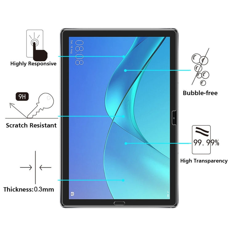 2 PCS 9H 2.5D Explosion-proof Tempered Tablet Glass Film For Huawei MediaPad M5 10 Pro - For Huawei MediaPad by buy2fix | Online Shopping UK | buy2fix