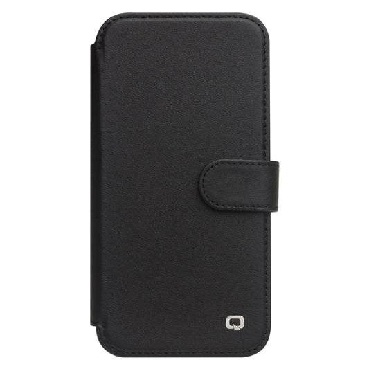 For iPhone 13 QIALINO Magnetic Buckle Phone Leather Case with Card Slot(Black) by QIALINO