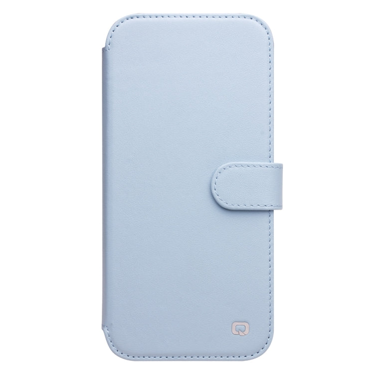 For iPhone 13 QIALINO Magnetic Buckle Phone Leather Case with Card Slot(Sierra Blue) - iPhone 13 Cases by QIALINO | Online Shopping UK | buy2fix