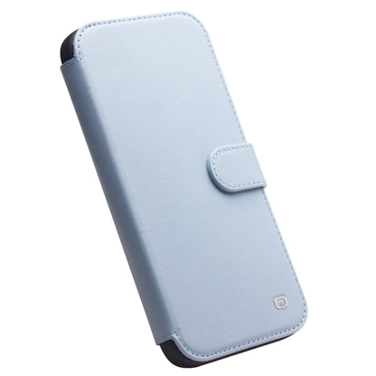 For iPhone 13 QIALINO Magnetic Buckle Phone Leather Case with Card Slot(Sierra Blue) - iPhone 13 Cases by QIALINO | Online Shopping UK | buy2fix