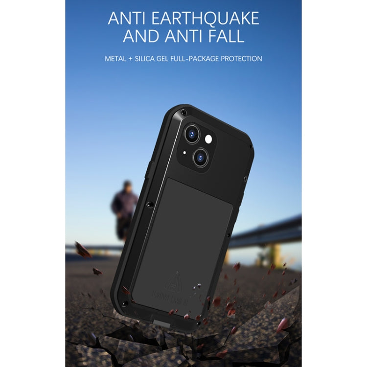 For iPhone 13 mini LOVE MEI Metal Shockproof Life Waterproof Dustproof Protective Phone Case (Red) by LOVE MEI