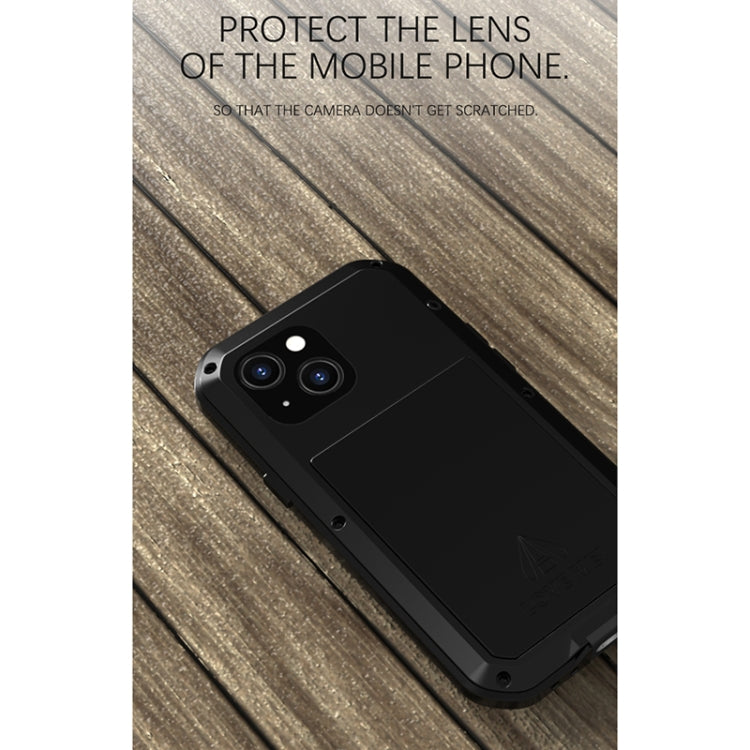 For iPhone 13 mini LOVE MEI Metal Shockproof Life Waterproof Dustproof Protective Phone Case (Red) by LOVE MEI