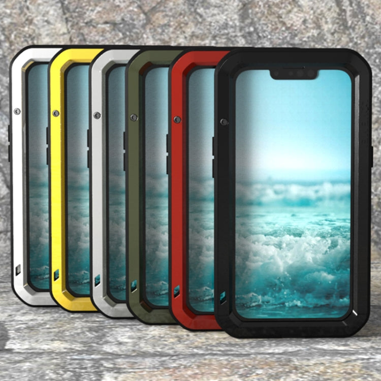 For iPhone 13 mini LOVE MEI Metal Shockproof Life Waterproof Dustproof Protective Phone Case (Red) by LOVE MEI