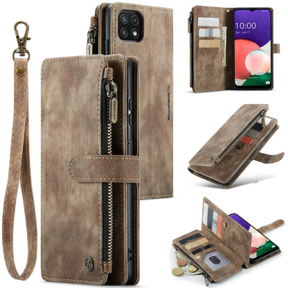 For Samsung Galaxy A22 5G CaseMe-C30 Multifunctional Horizontal Flip PU + TPU Phone Case(Brown) - Galaxy Phone Cases by CaseMe | Online Shopping UK | buy2fix