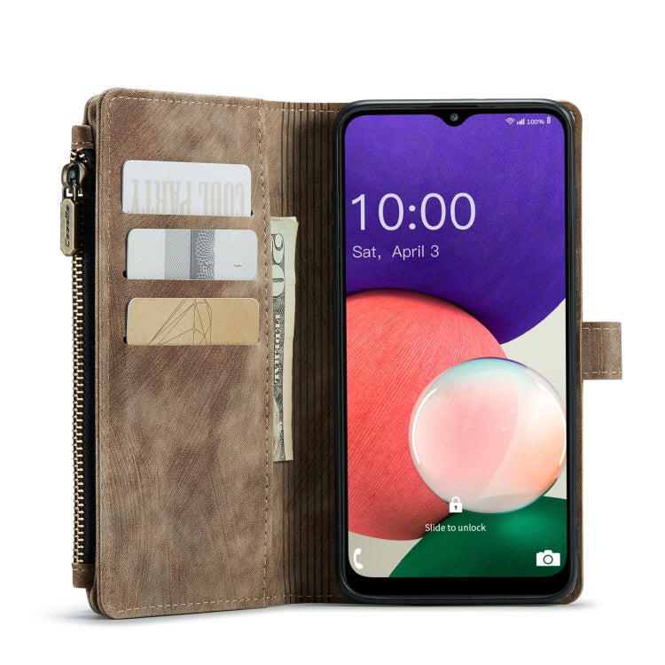 For Samsung Galaxy A22 5G CaseMe-C30 Multifunctional Horizontal Flip PU + TPU Phone Case(Brown) - Galaxy Phone Cases by CaseMe | Online Shopping UK | buy2fix