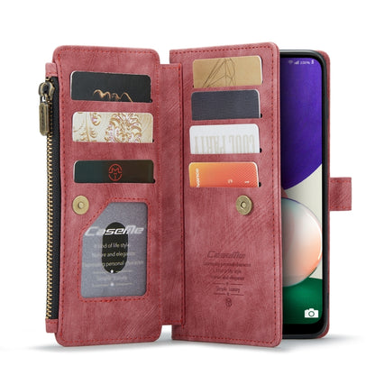 For Samsung Galaxy A22 5G CaseMe-C30 Multifunctional Horizontal Flip PU + TPU Phone Case(Red) - Galaxy Phone Cases by CaseMe | Online Shopping UK | buy2fix
