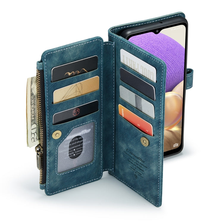 For Samsung Galaxy A32 5G CaseMe-C30 Multifunctional Horizontal Flip PU + TPU Phone Case(Blue) - Galaxy Phone Cases by CaseMe | Online Shopping UK | buy2fix