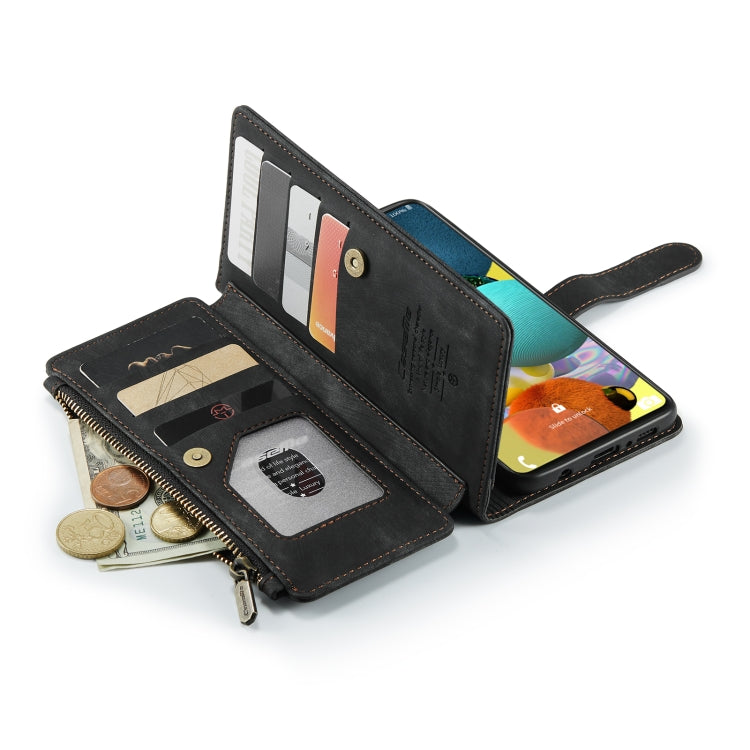 For Samsung Galaxy A51 4G CaseMe-C30 Multifunctional Horizontal Flip PU + TPU Phone Case(Black) - Galaxy Phone Cases by CaseMe | Online Shopping UK | buy2fix