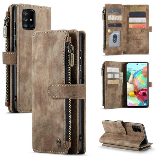 For Samsung Galaxy A71 4G CaseMe-C30 Multifunctional Horizontal Flip PU + TPU Phone Case(Brown) - Galaxy Phone Cases by CaseMe | Online Shopping UK | buy2fix