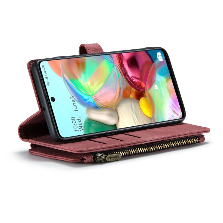 For Samsung Galaxy A71 4G CaseMe-C30 Multifunctional Horizontal Flip PU + TPU Phone Case(Red) - Galaxy Phone Cases by CaseMe | Online Shopping UK | buy2fix