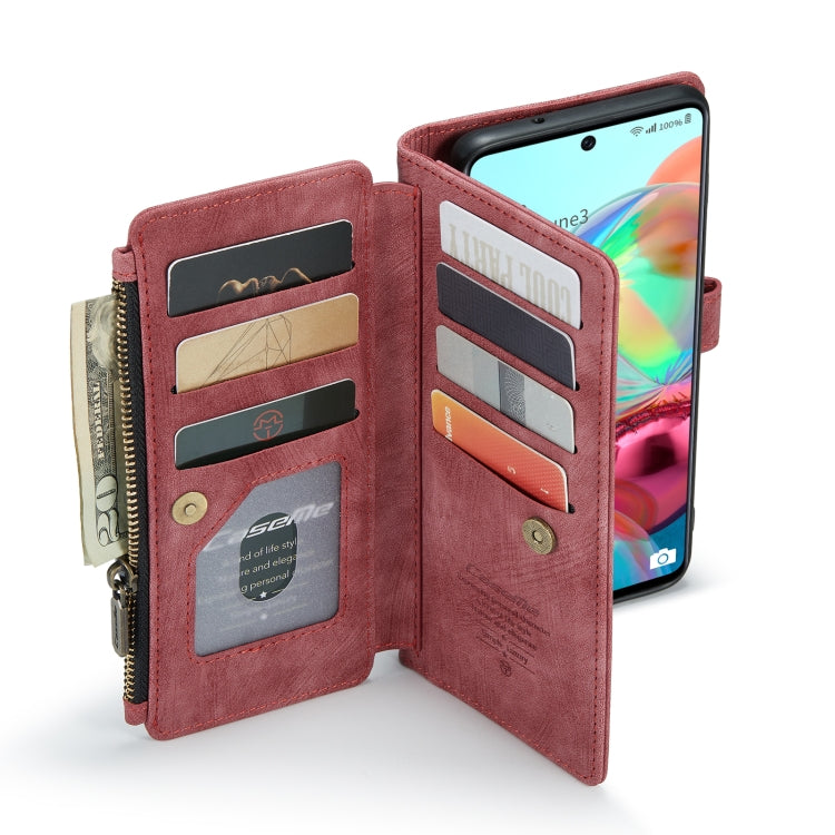 For Samsung Galaxy A71 4G CaseMe-C30 Multifunctional Horizontal Flip PU + TPU Phone Case(Red) - Galaxy Phone Cases by CaseMe | Online Shopping UK | buy2fix